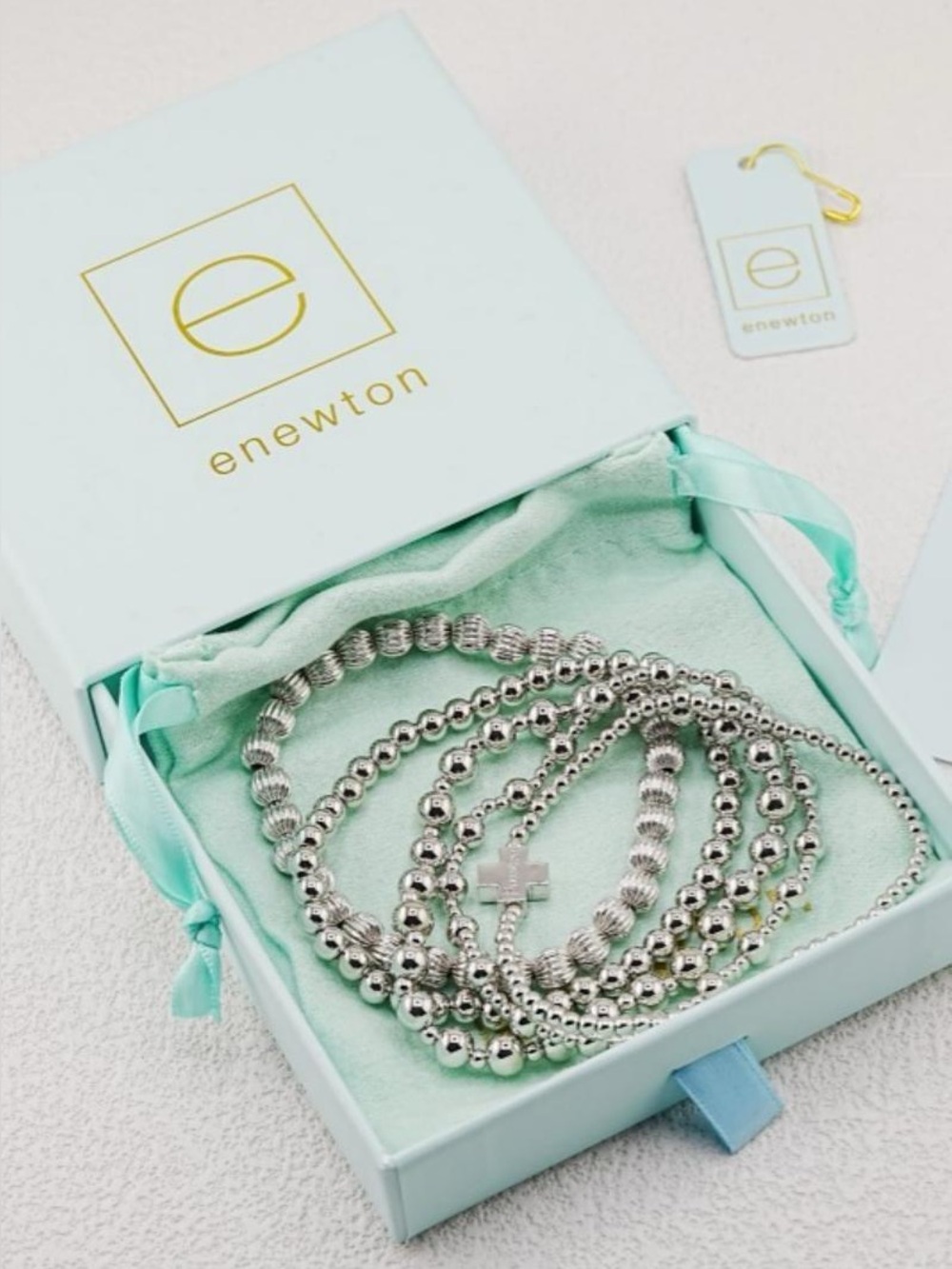 Silver Enewton Five-Piece Bracelet Set